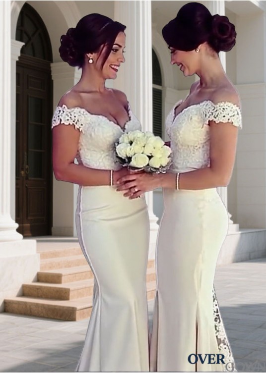 Off-The-Shoulder Bridesmaid Dresses and Mermaid Sweep Train Gowns Off-The-Shoulder Bridesmaid Dresses and Mermaid Sweep Train Gowns