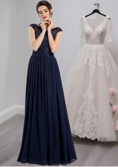 Mother of the Bride Evening Dress with Beading – Floor Length Sleeveless Gown Mother of the Bride Evening Dress with Beading – Floor Length Sleeveless Gown