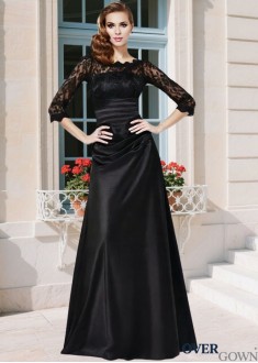 Floor-Length Sheath Mother of the Bride Gown