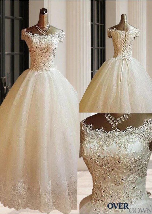 Elegant Plus Size Off-the-Shoulder Tulle Ball Gown with Applique – Sweep Train Formal Dress Elegant Plus Size Off-the-Shoulder Tulle Ball Gown with Applique – Sweep Train Formal Dress