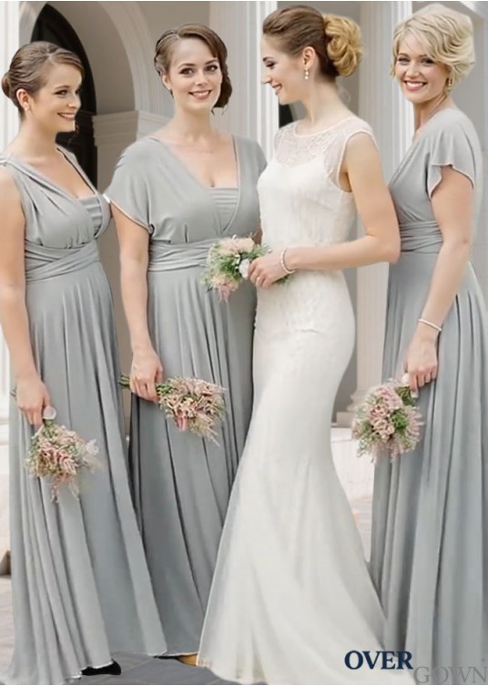 Elegant Chiffon Sleeveless A-Line Floor Length Bridesmaid Dress Elegant Chiffon Sleeveless A-Line Floor Length Bridesmaid Dress