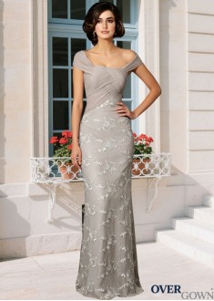 Floor-Length Chiffon A-Line Mother of the Bride Gown