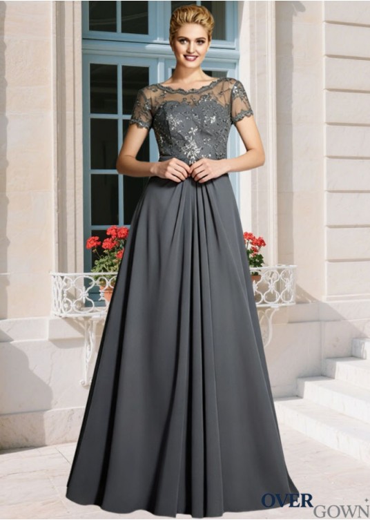 Scoop Neck A-Line Chiffon Mother Of The Bride Dress Scoop Neck A-Line Chiffon Mother Of The Bride Dress