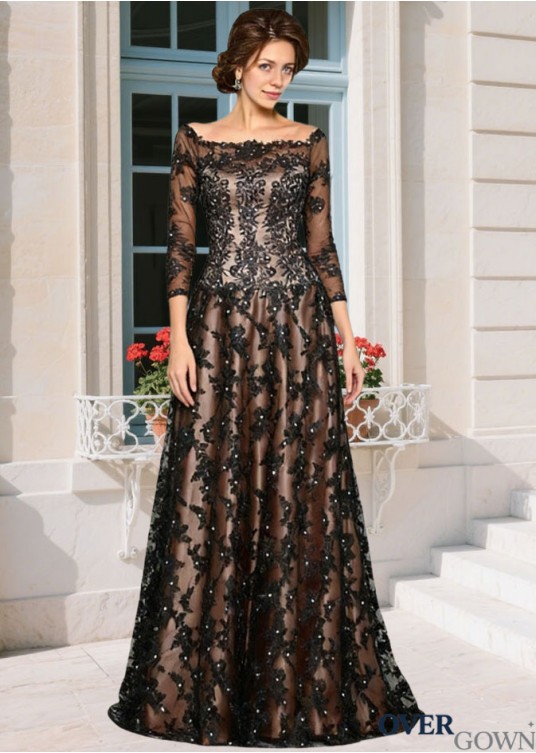 Court Train Satin Mother of the Bride Gown Off Shoulder Lace A-Line Court Train Satin Mother of the Bride Gown Off Shoulder Lace A-Line