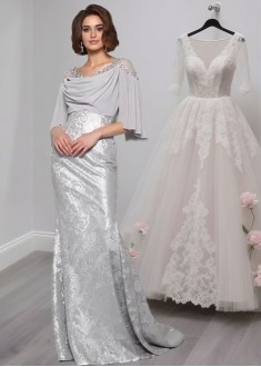 Lace Scoop Neck Mother of the Bride Dress – Trumpet Mermaid Gowns Lace Scoop Neck Mother of the Bride Dress – Trumpet Mermaid Gowns