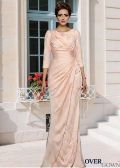 Chiffon Lace Mother of the Bride Dress Bateau Neckline