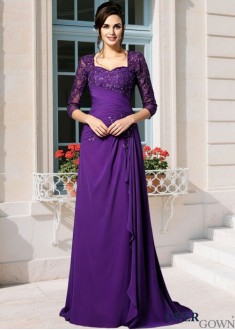 Applique A-line Mother Dress