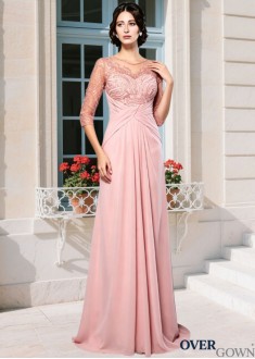 3/4 Sleeve A-line Mother Of The Bride Dress