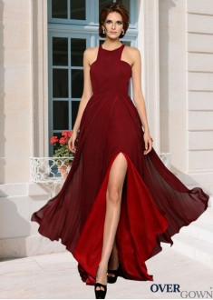 High Neck A-line Mother Dress