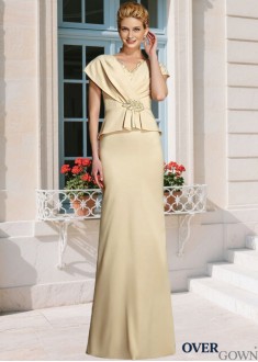V-neck Sheath Mother Dress