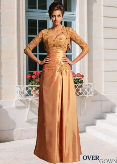 Sweetheart Applique Taffeta A-line Floor-Length Mother Dress