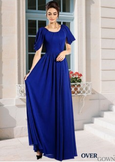 Scoop Neck Empire Waist Chiffon A-line Floor-Length Mother Dress