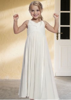 Chiffon Flower Girl Dresses with Straps – Perfect for Weddings