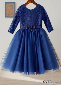 A-Line Princess Scoop Neck Occasion Dress in Tulle for All Seasons A-Line Princess Scoop Neck Occasion Dress in Tulle for All Seasons