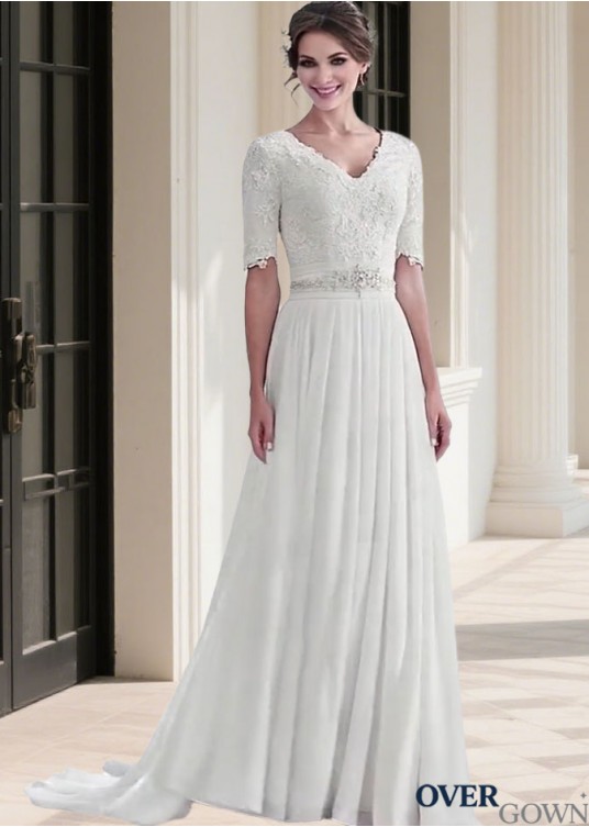 Sheath Wedding Dress with Sweep Train Sheath Wedding Dress with Sweep Train