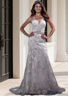 Halter Neck Tulle Mermaid Wedding Dress – Sleeveless Bridal Gown