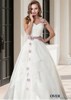 Sleeveless A-Line Wedding Gown | Natural Waist & Full Length