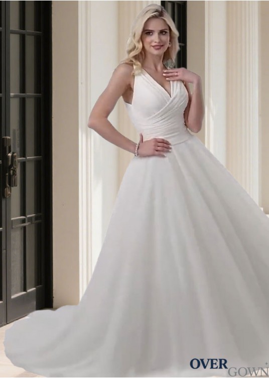 Plus Size Tulle Ball Gown Wedding Dress – Sleeveless Bridal Dress Plus Size Tulle Ball Gown Wedding Dress – Sleeveless Bridal Dress