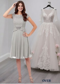 Knee Length A-Line Mother of the Bride Dress with Cap Sleeves