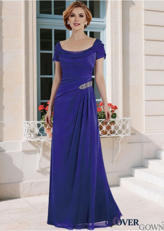 T-shirt Sleeve A-line Full Length Mother Dress T-shirt Sleeve A-line Full Length Mother Dress