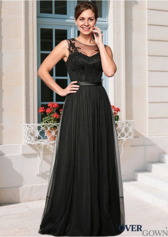 Full Length Black Tulle Occasion Dress For Mother Of The Bride Full Length Black Tulle Occasion Dress For Mother Of The Bride