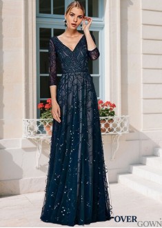 A-line Full Length Tulle Mother Dress