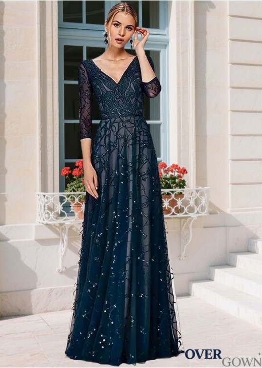 A-line Full Length Tulle Mother Dress A-line Full Length Tulle Mother Dress