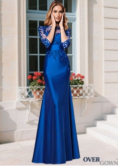 Mermaid Illusion Sleeve Mother Dress