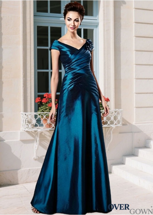 Cap Sleeve A-Line Taffeta Mother Of The Bride Dress Cap Sleeve A-Line Taffeta Mother Of The Bride Dress
