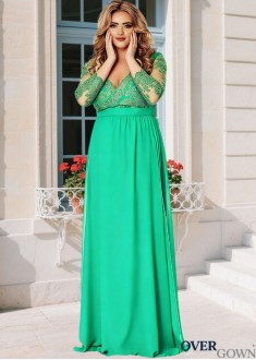 Illusion Sleeve A-line Mother Of The Bride Dress