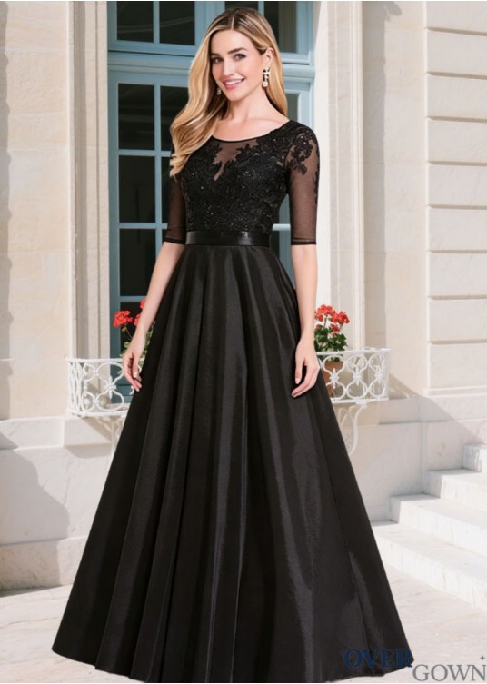 Illusion Sleeve A-line Mother Dress Illusion Sleeve A-line Mother Dress