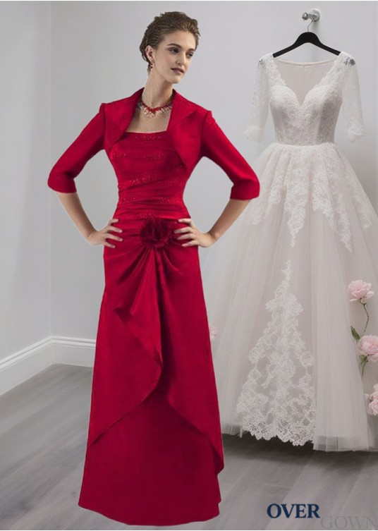 Strapless Taffeta Mother of the Bride Dress with Matching Jacket – Formal Gown Strapless Taffeta Mother of the Bride Dress with Matching Jacket – Formal Gown