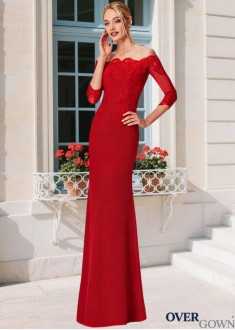 Off Shoulder Sheath Mother Dress