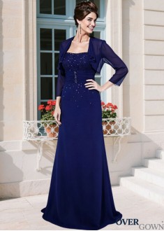 A-line Chiffon Mother of the Bride Dress with Jacket