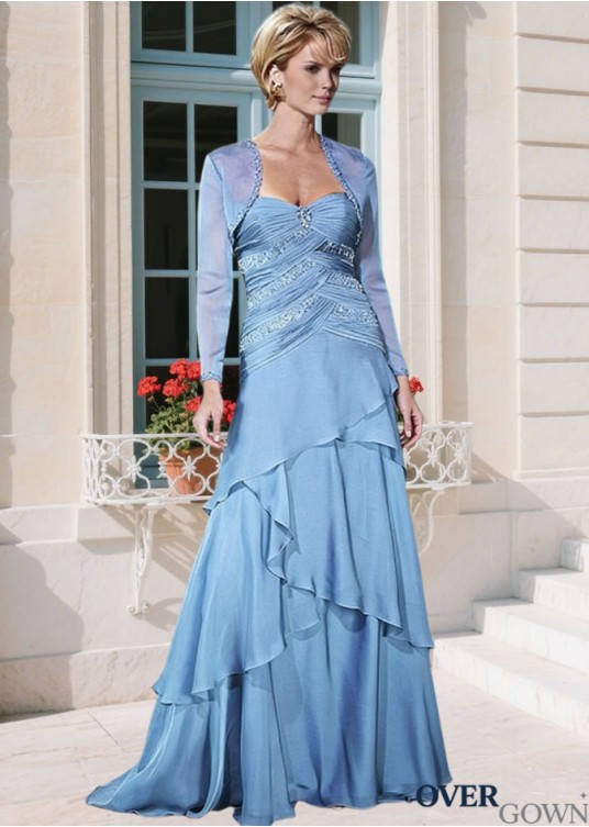 A-line Jacket Sleeve Mother Dress A-line Jacket Sleeve Mother Dress