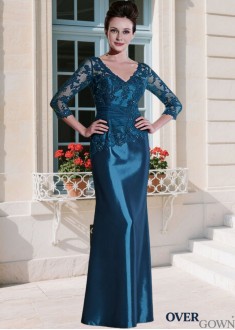 Sheath Illusion Sleeve Mother Dress