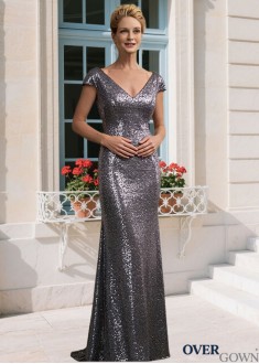 Cap Sleeve Sheath Mother Of The Bride Dress