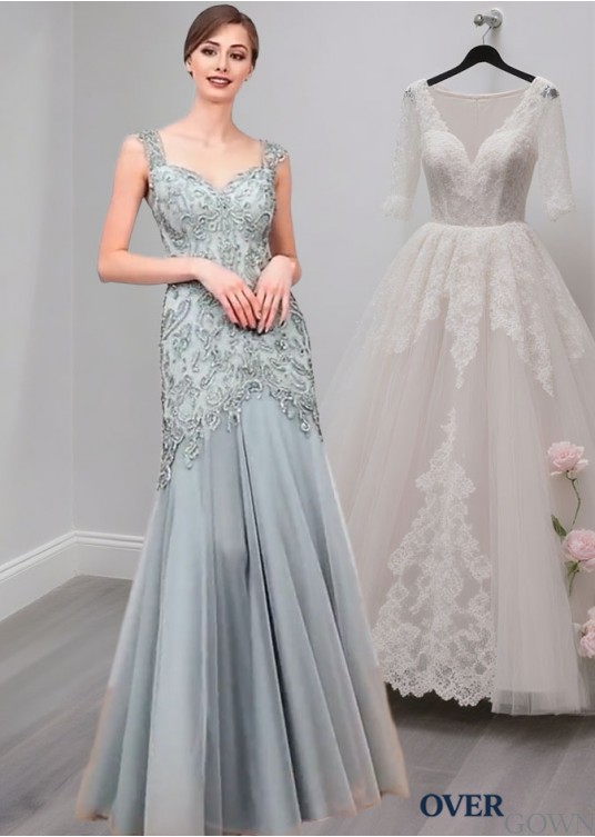 Tulle Evening Gowns For Mother of the Bride – Elegant Sheath Gown Tulle Evening Gowns For Mother of the Bride – Elegant Sheath Gown