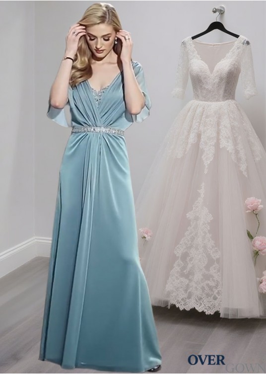 Elegant V-Neck A-Line Chiffon Mother of the Bride Dress – Prom Gown Elegant V-Neck A-Line Chiffon Mother of the Bride Dress – Prom Gown
