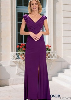 Cap Sleeve Chiffon Mother of the Bride Gown