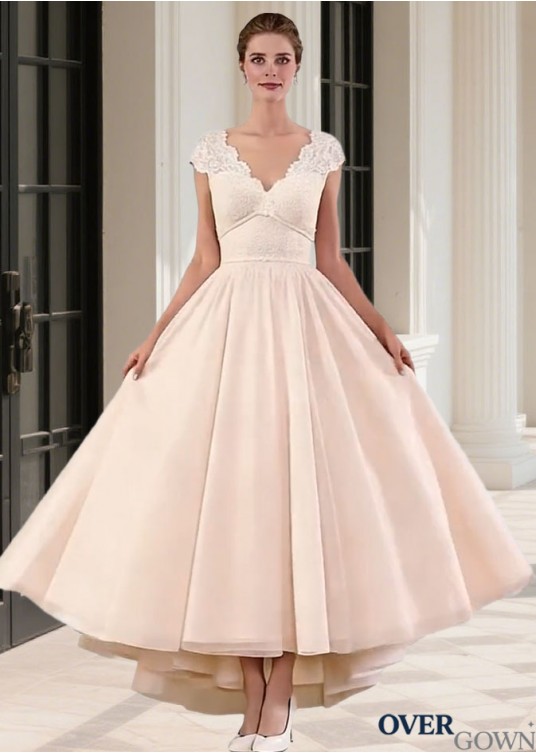 Ankle Length Tulle Wedding Dress Ankle Length Tulle Wedding Dress