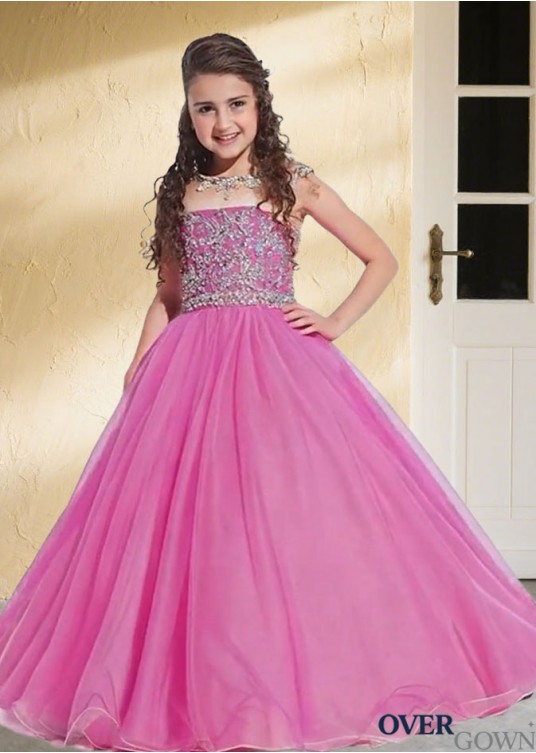 Tulle Ball Gown Flower Girl Dresses Floor-Length for Special Occasions Tulle Ball Gown Flower Girl Dresses Floor-Length for Special Occasions