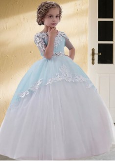 Tulle Flower Girl Dresses – Floor Length Ball Gown for Weddings Online