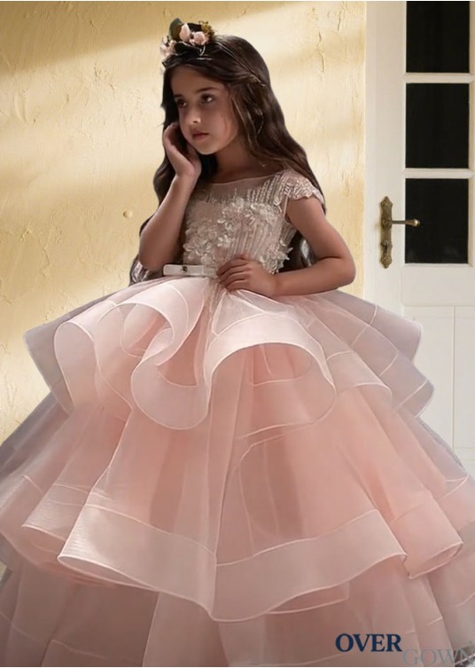 Pink Tulle Ball Gown Flower Girl Dress Pink Tulle Ball Gown Flower Girl Dress