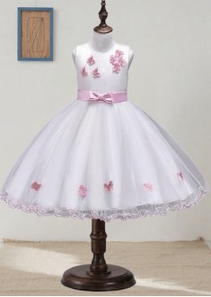 Tulle Flower Girl Dresses & Ball Gowns with Lace Appliques