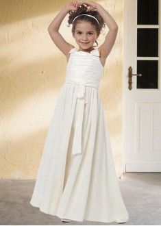Sheath Floor Length Flower Girl Dress – Simple Column Silhouette