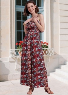 Spaghetti Strap Jumpsuit  – Straight Leg Ankle Length Formal Suits