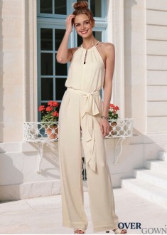 Elegant Chiffon Halter Dress – Floor-Length Formal Evening Gown